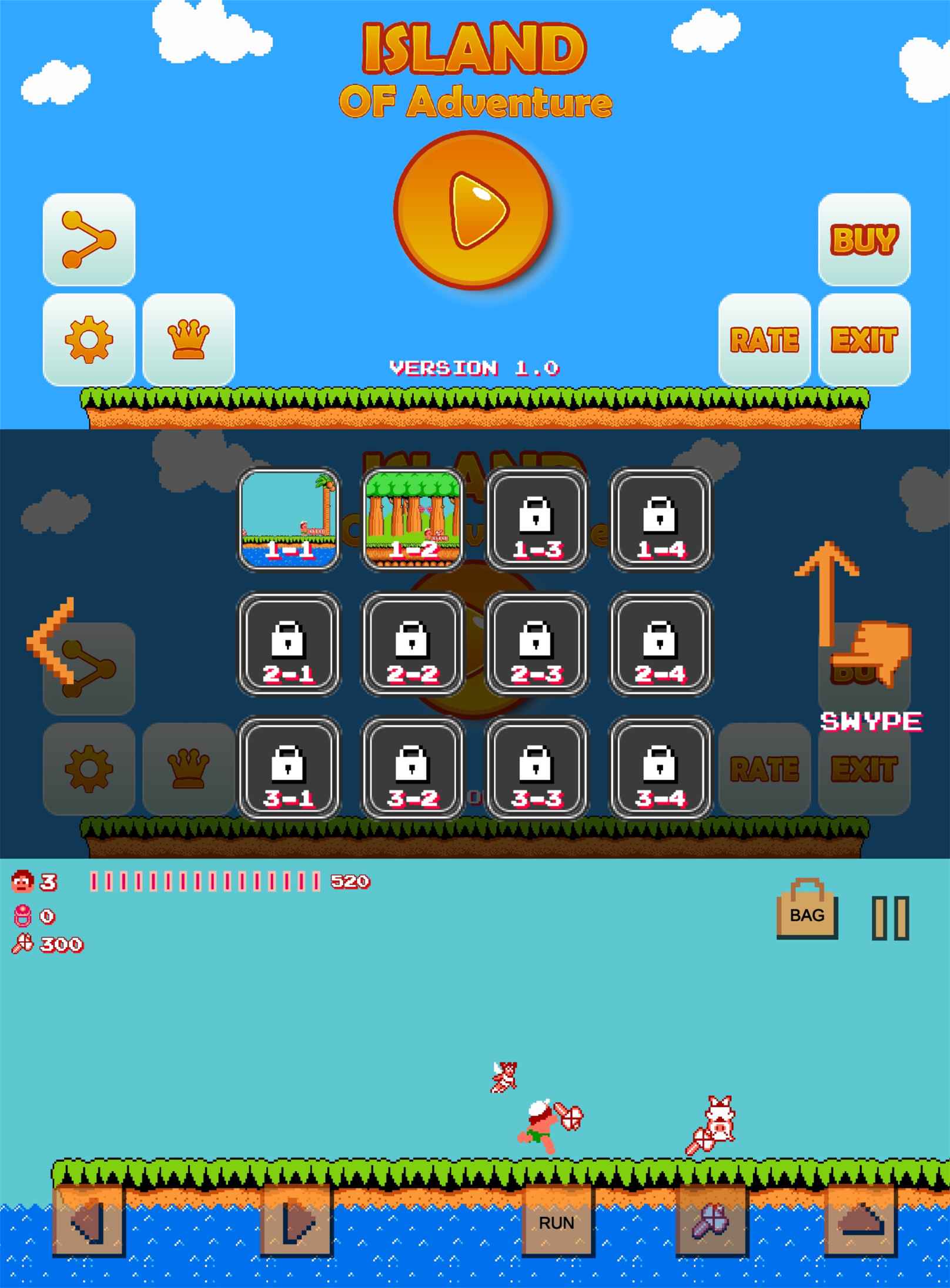 安卓童年闯关类游戏 冒险岛-游乐堂